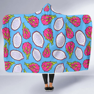 Dragonfruit Pattern Print Design DF04 Hooded Blanket-JORJUNE.COM