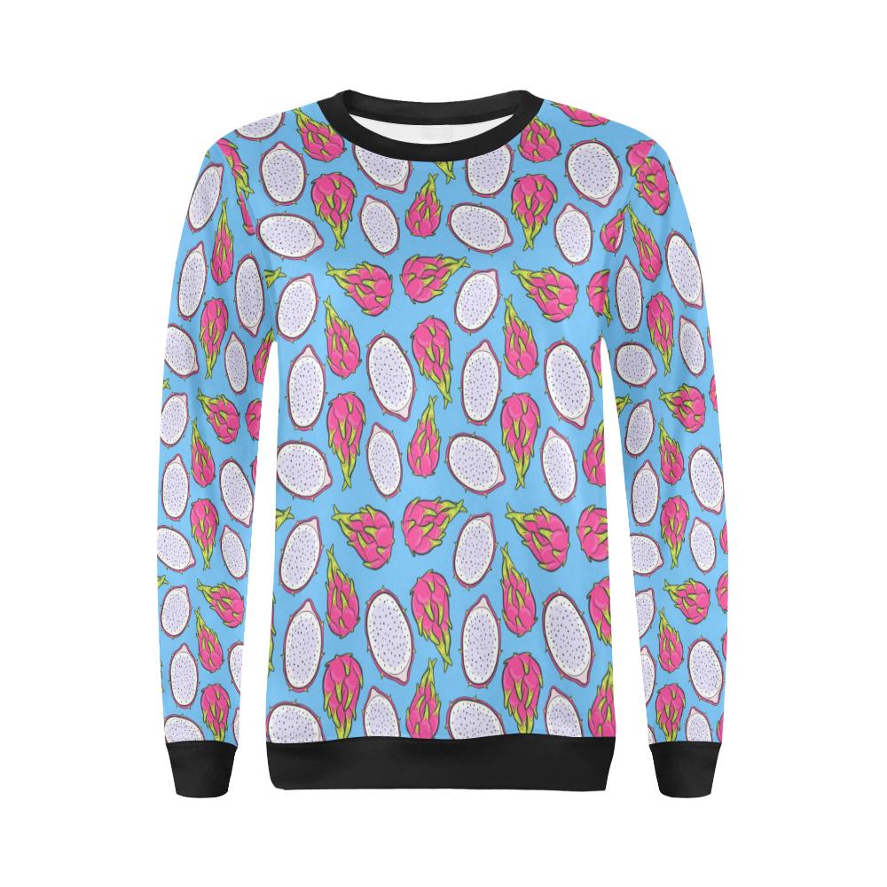 Dragonfruit Pattern Print Design DF04 Women Long Sleeve Sweatshirt-JorJune