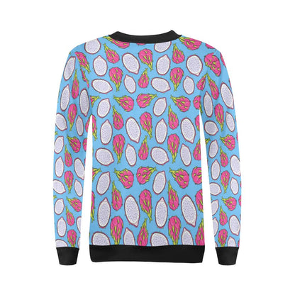 Dragonfruit Pattern Print Design DF04 Women Long Sleeve Sweatshirt-JorJune