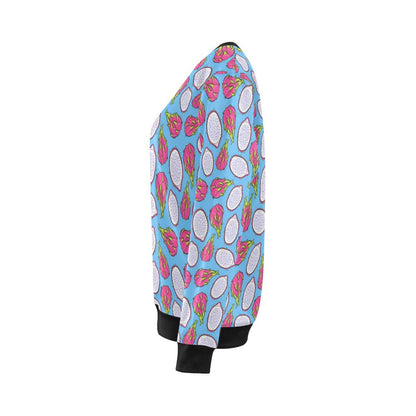 Dragonfruit Pattern Print Design DF04 Women Long Sleeve Sweatshirt-JorJune