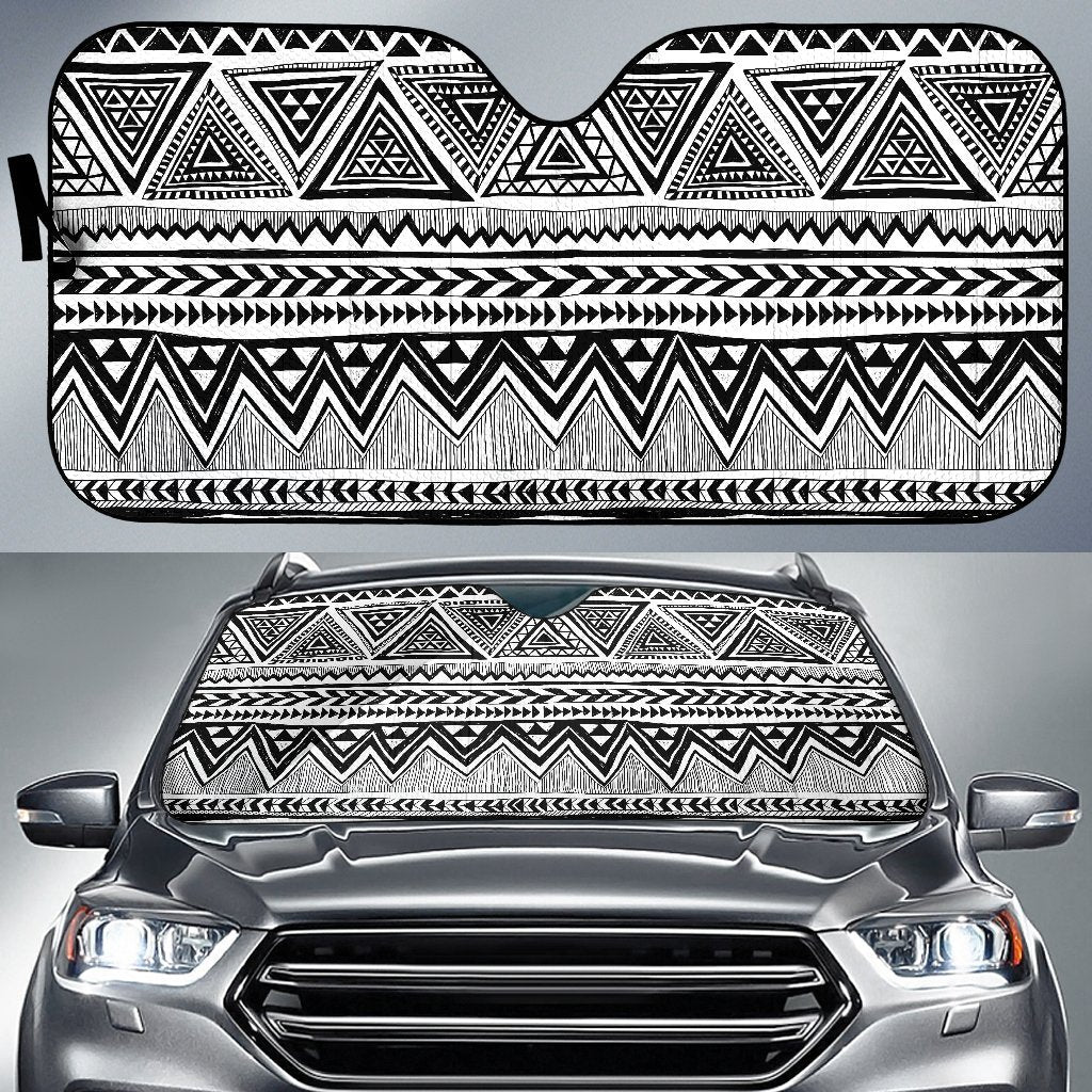 Draw Tribal Aztec Car Sun Shade-JorJune