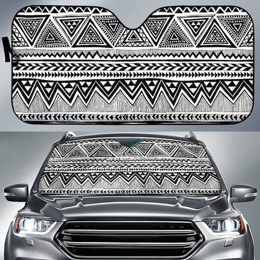 Draw Tribal Aztec Car Sun Shade-JorJune