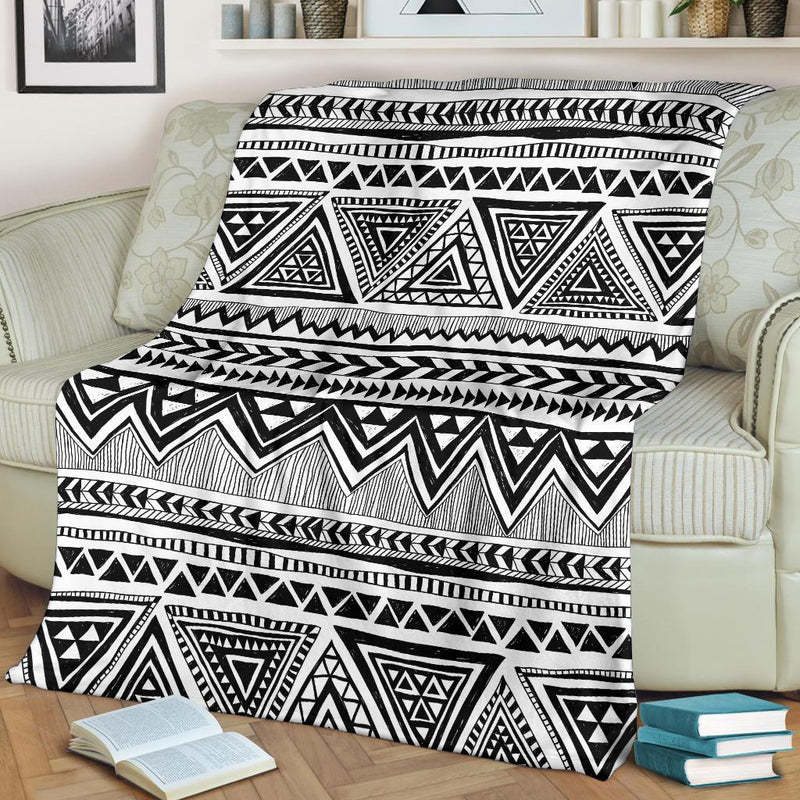 Draw Tribal Aztec Fleece Blanket