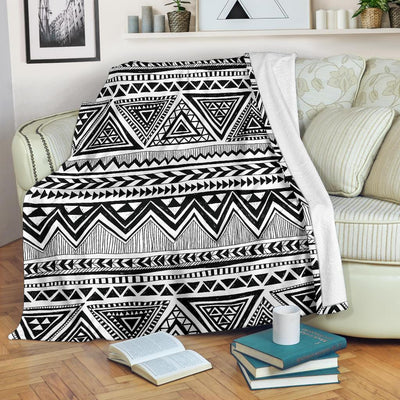 Draw Tribal Aztec Fleece Blanket