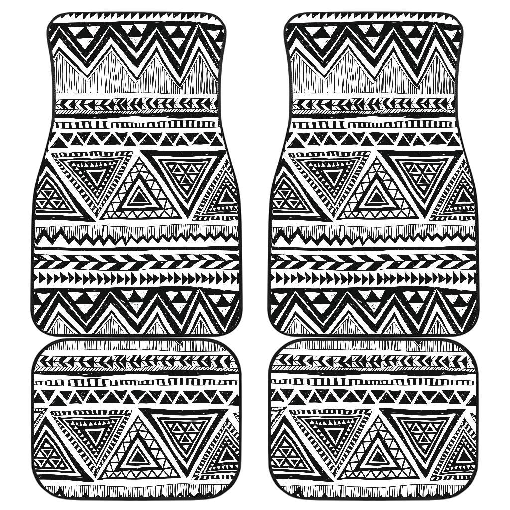 Draw Tribal Aztec Front and Back Car Floor Mats
