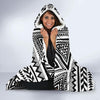 Draw Tribal Aztec Hooded Blanket-JORJUNE.COM