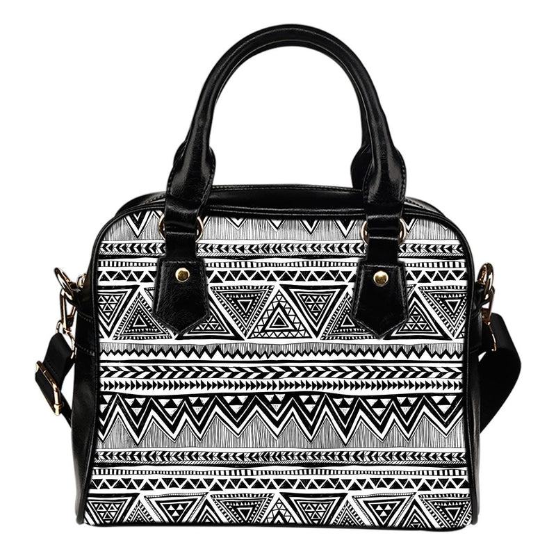 Draw Tribal Aztec Leather Shoulder Handbag