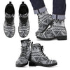 Draw Tribal Aztec Men Leather Boots