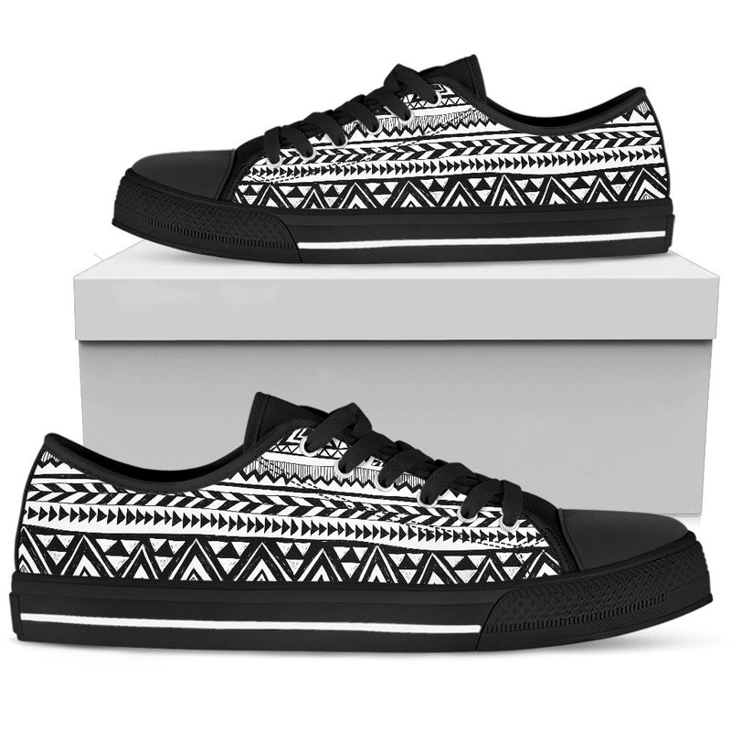 Draw Tribal Aztec Men Low Top Shoes