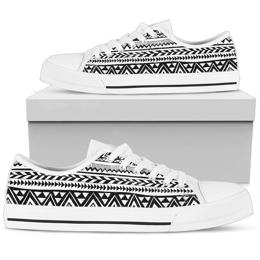 Draw Tribal Aztec Men Low Top Shoes