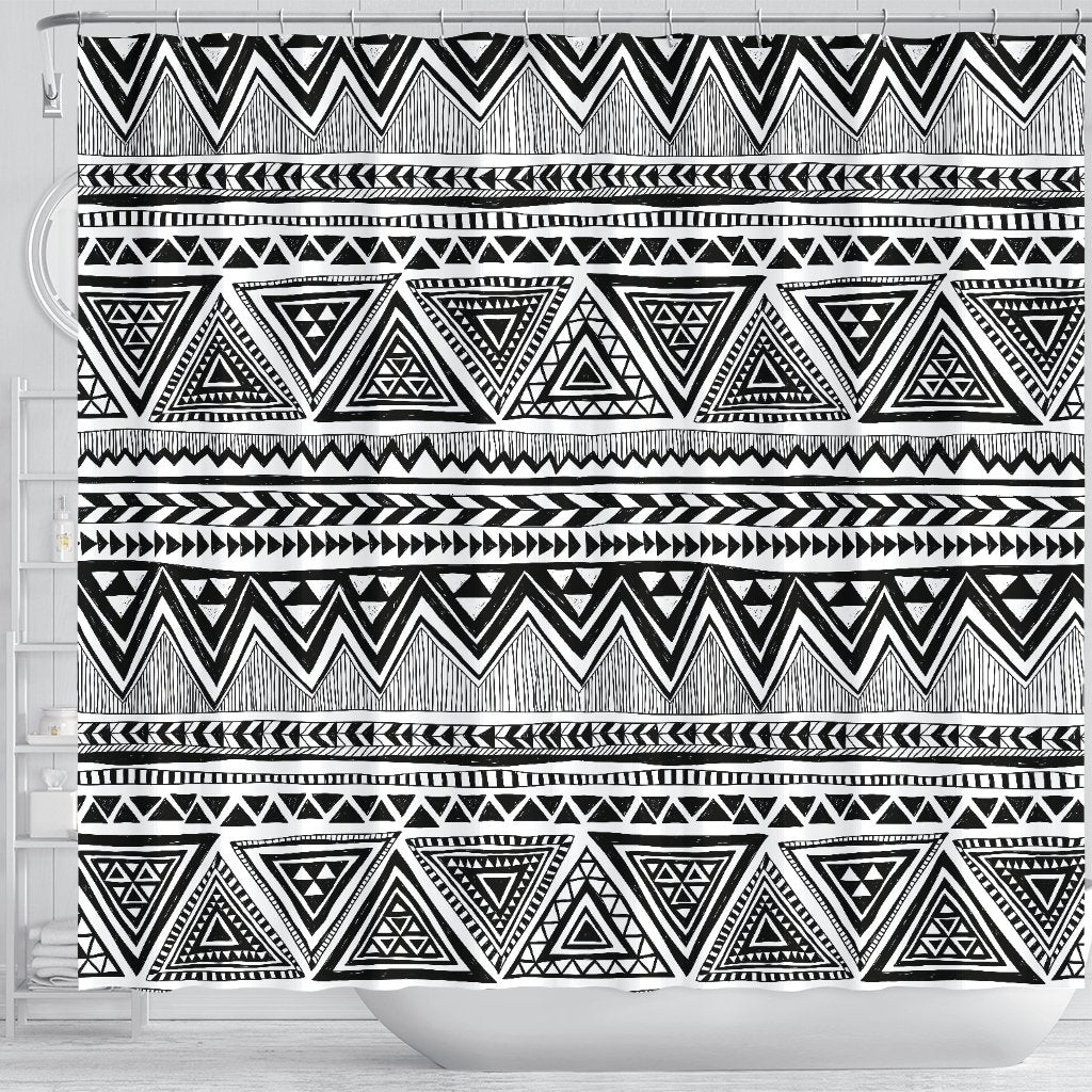 Draw Tribal Aztec Shower Curtain