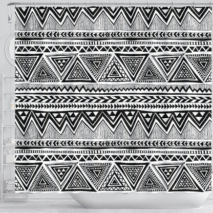 Draw Tribal Aztec Shower Curtain
