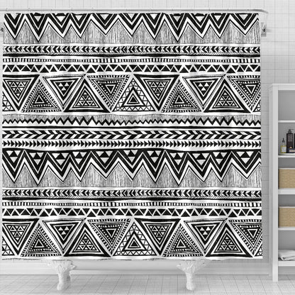 Draw Tribal Aztec Shower Curtain