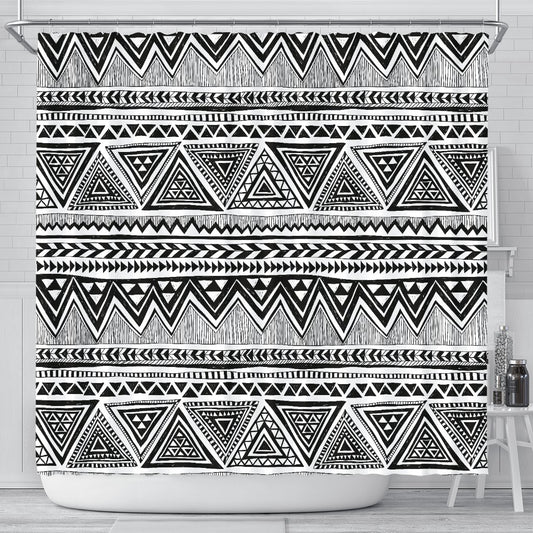 Draw Tribal Aztec Shower Curtain