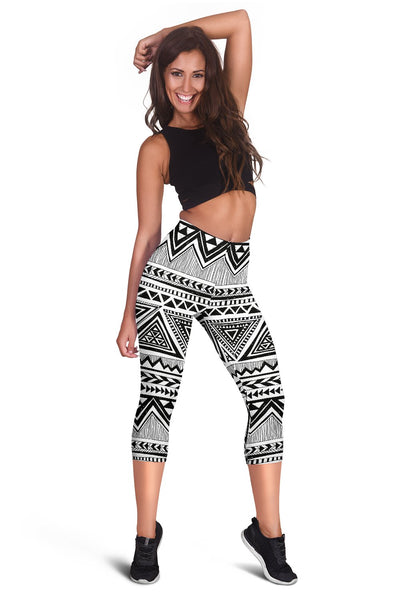 Draw Tribal Aztec Women Capris