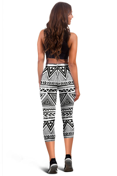 Draw Tribal Aztec Women Capris