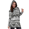 Draw Tribal Aztec Women Hoodie Dress