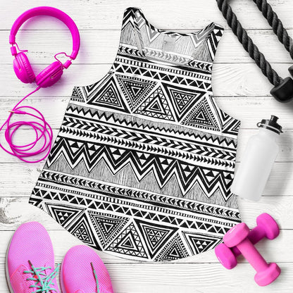 Draw Tribal Aztec Women Racerback Tank Top
