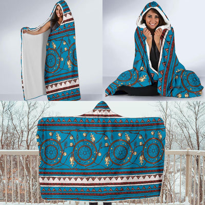 Dream catcher aztec Hooded Blanket-JORJUNE.COM