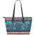 Dream catcher aztec Large Leather Tote Bag