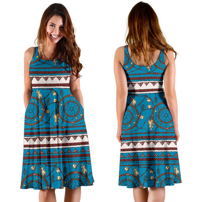 Dream Catcher Aztec Sleeveless Mini Dress