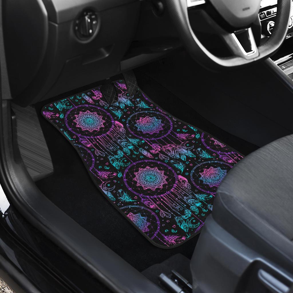 Dream catcher boho mandala Front and Back Car Floor Mats