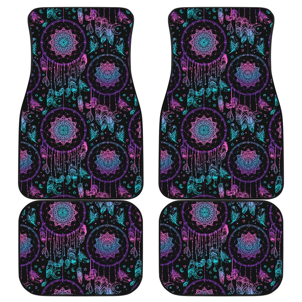 Dream catcher boho mandala Front and Back Car Floor Mats