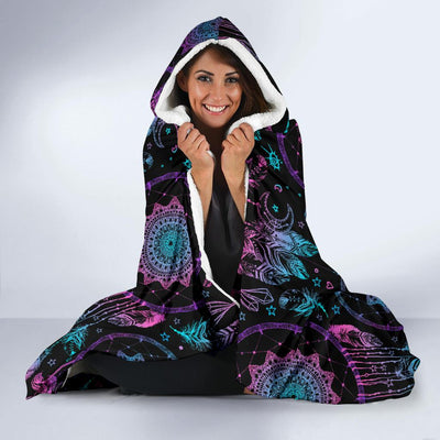 Dream catcher boho mandala Hooded Blanket-JORJUNE.COM