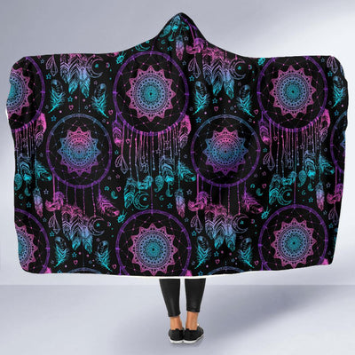 Dream catcher boho mandala Hooded Blanket-JORJUNE.COM