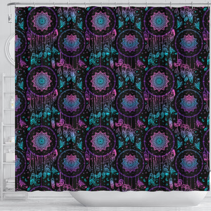 Dream Catcher Boho Mandala Shower Curtain