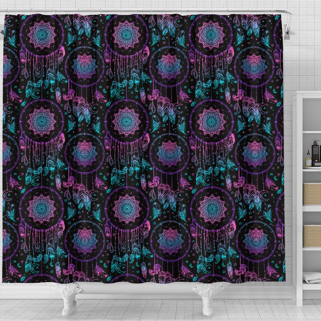 Dream Catcher Boho Mandala Shower Curtain