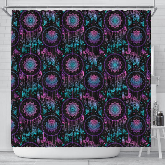 Dream Catcher Boho Mandala Shower Curtain