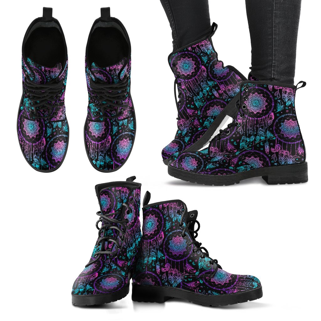 Dream Catcher Boho Mandala Women Leather Boots