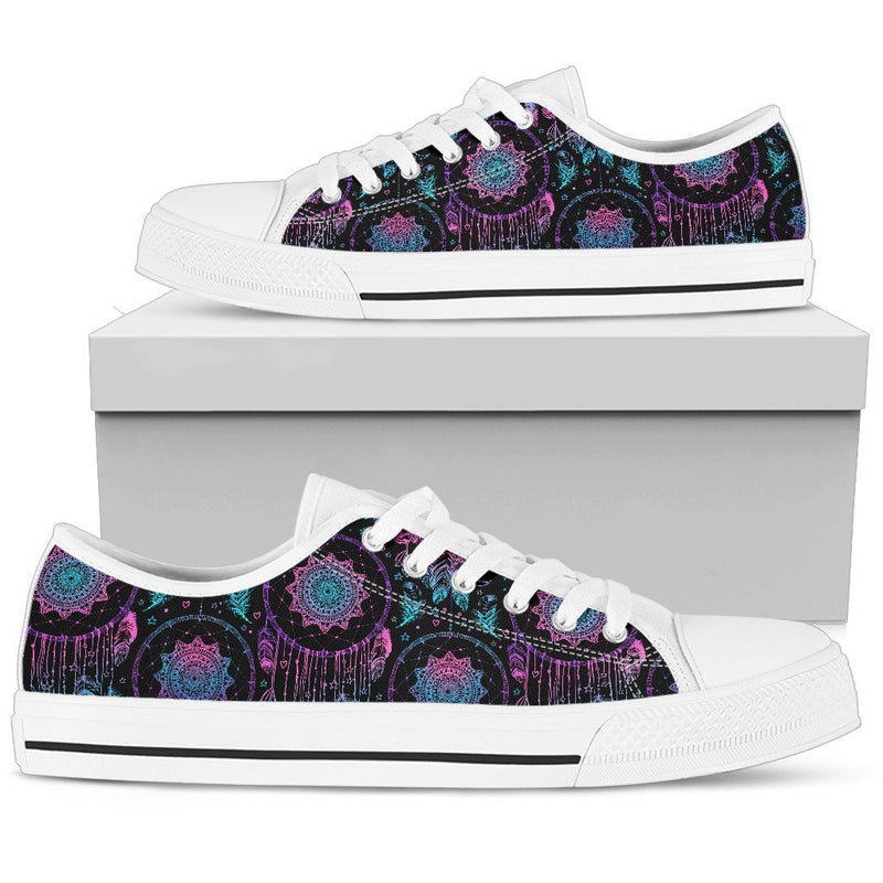 Dream catcher boho mandala Women Low Top Canvas Shoes