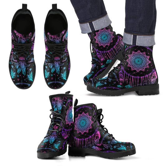 Dream catcher boho mandala Women & Men Leather Boots