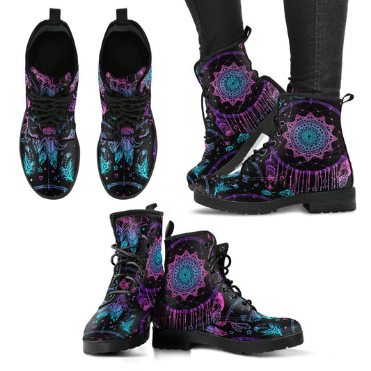 Dream catcher boho mandala Women & Men Leather Boots