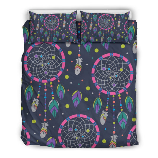 Dream catcher color dot Duvet Cover Bedding Set