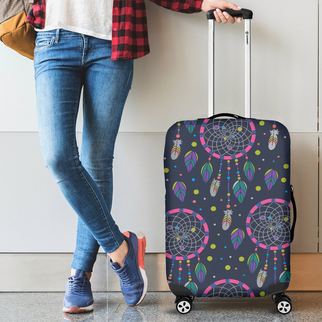 Dream catcher color dot Luggage Cover Protector