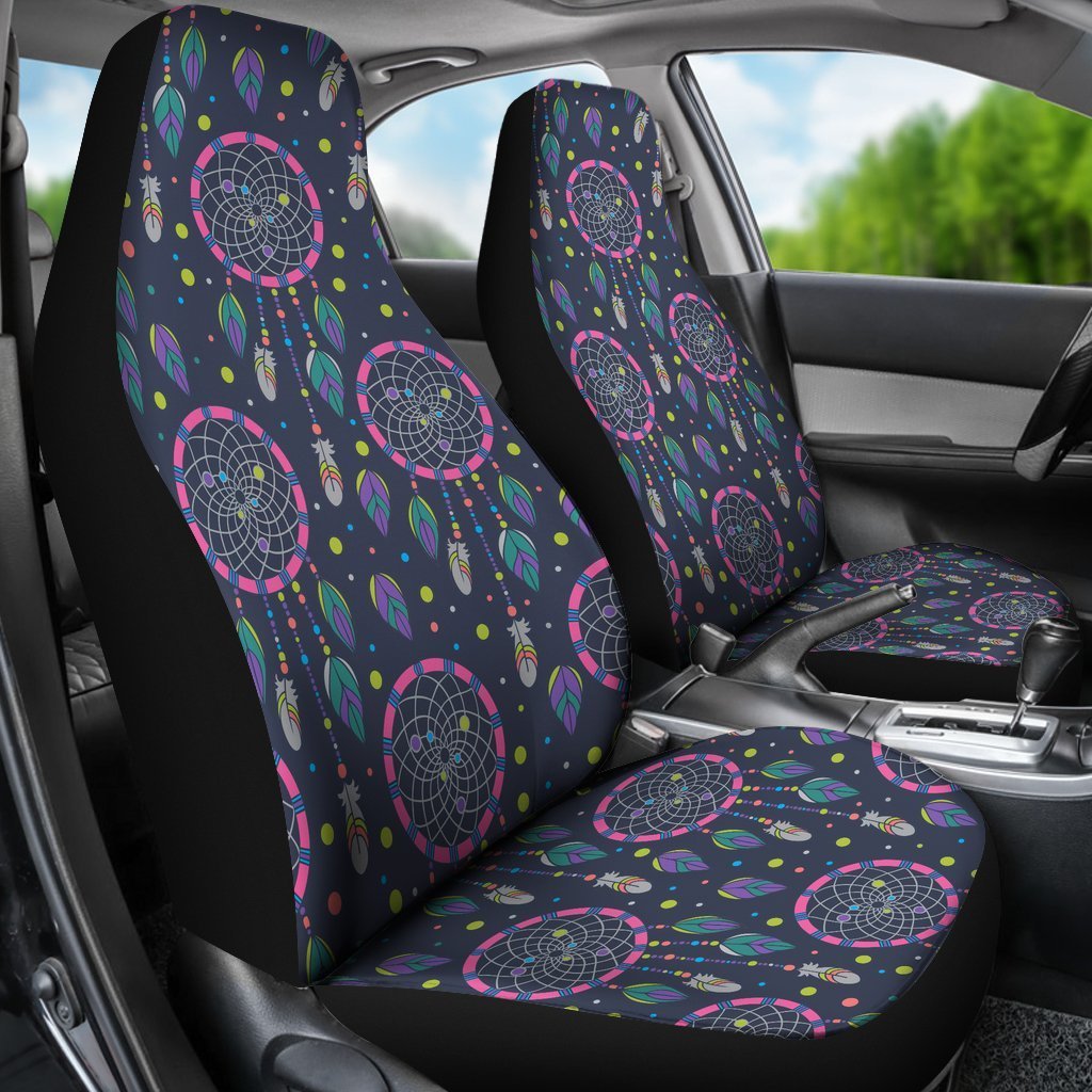 Dream catcher color dot Universal Fit Car Seat Covers