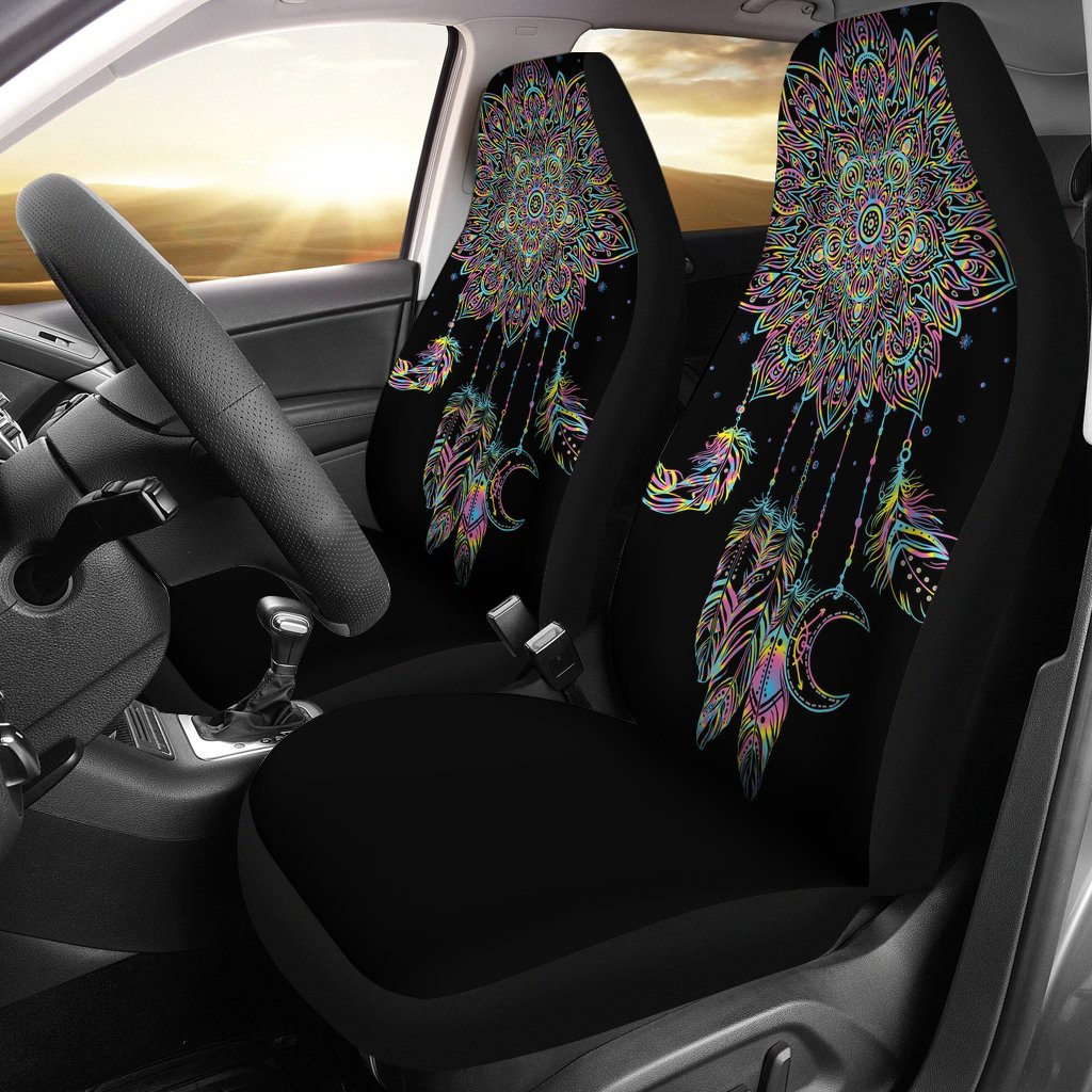 Dream Catcher Colorful Hand Draw Universal Fit Car Seat Covers