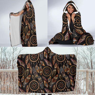 Dream catcher embroidered style Hooded Blanket-JORJUNE.COM