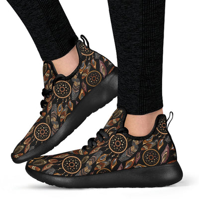 Dream Catcher Embroidered Style Mesh Knit Sneakers Shoes
