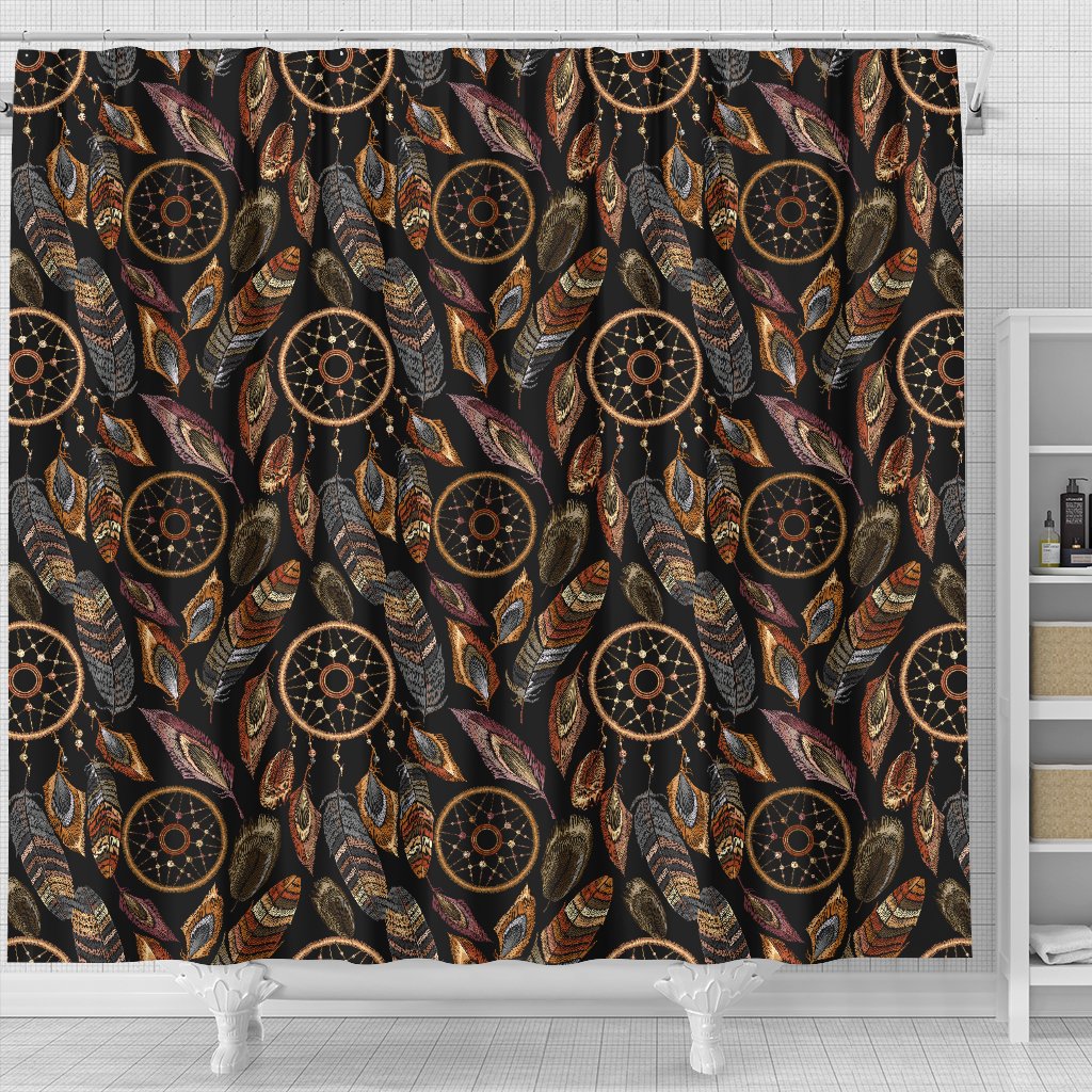 Dream Catcher Embroidered Style Shower Curtain