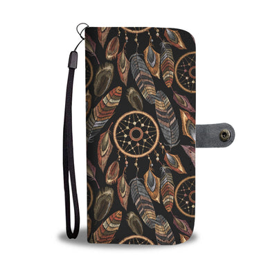 Dream catcher embroidered style Wallet Phone case