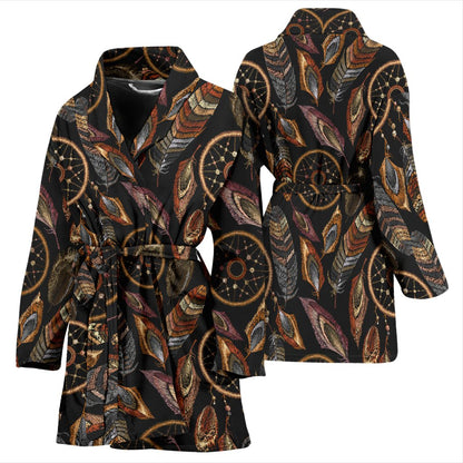 Dream catcher embroidered style Women Bath Robe