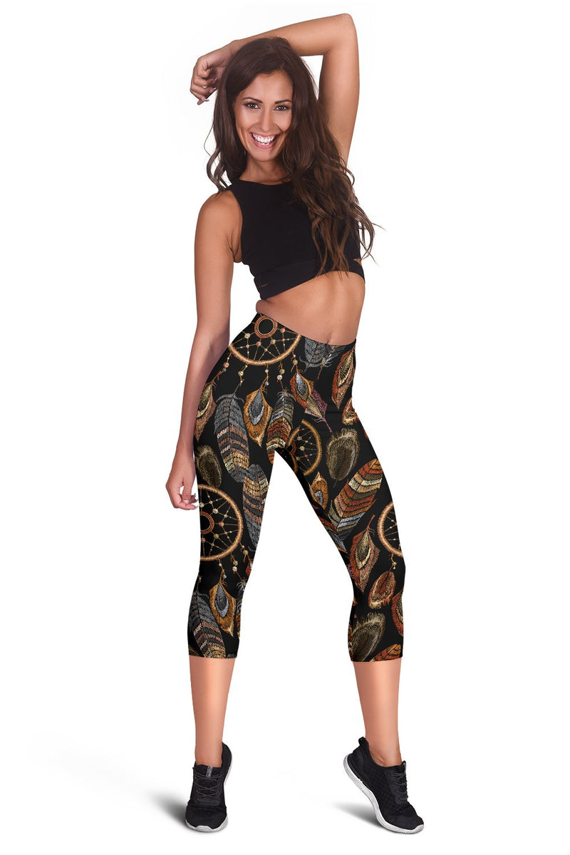 Dream Catcher Embroidered Style Women Capris