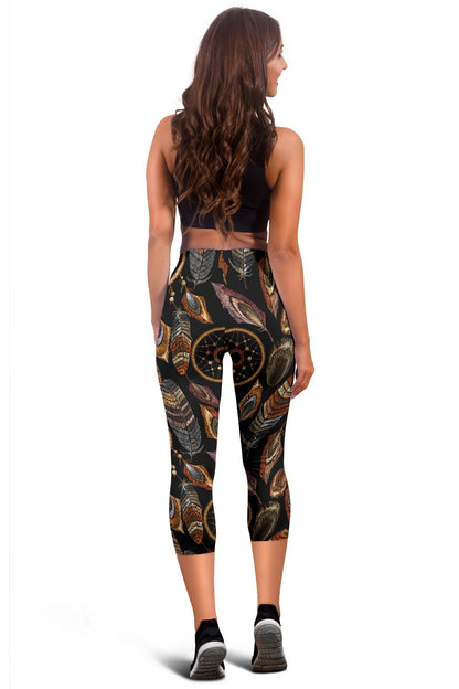 Dream Catcher Embroidered Style Women Capris