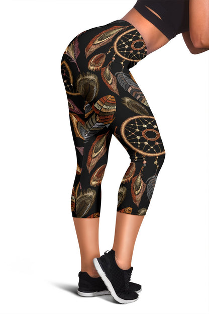 Dream Catcher Embroidered Style Women Capris