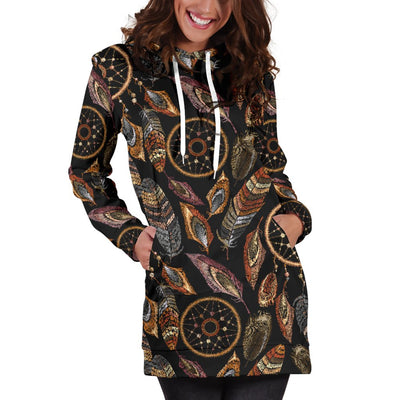 Dream Catcher Embroidered Style Women Hoodie Dress