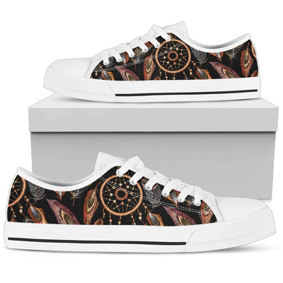 Dream catcher embroidered style Women Low Top Canvas Shoes